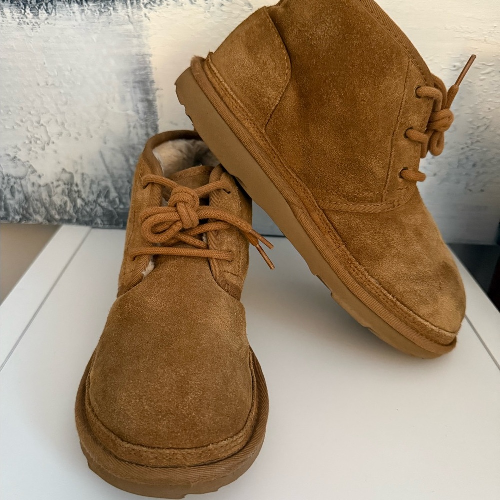 UGG Neumel Chestnut Suede Shearling Boot Size 6 Women’s - Picture 2 of 8